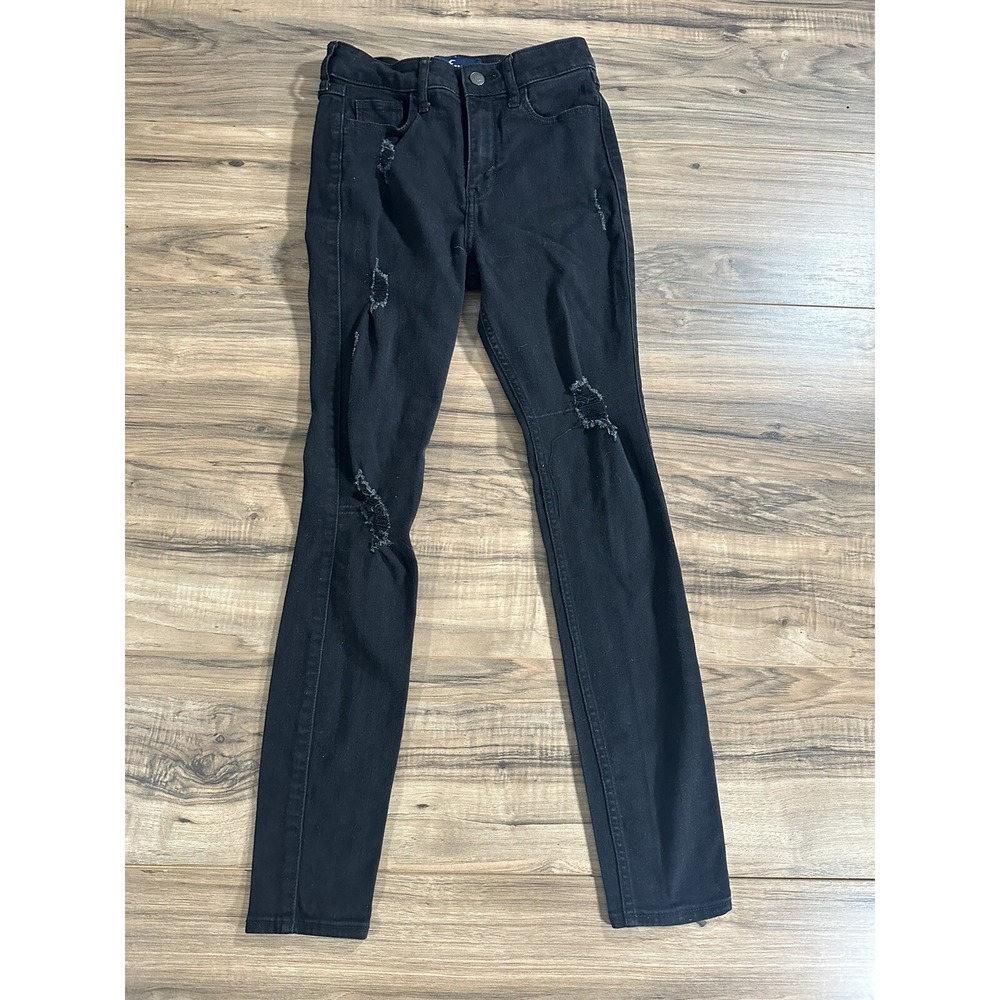 Juniors Hollister High-Rise Super Skinny Jeans Size 24 X 28 Classic Stretch